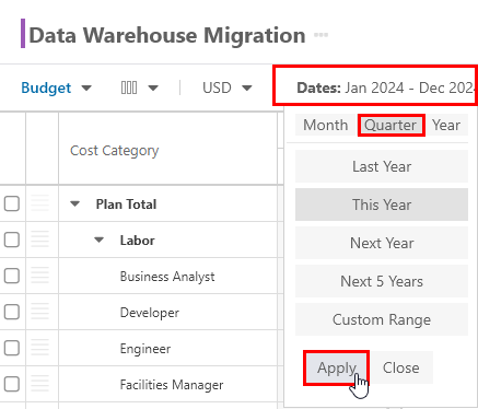Trial Guide - Manage a Plan - Financial Plan Select Quarter.png