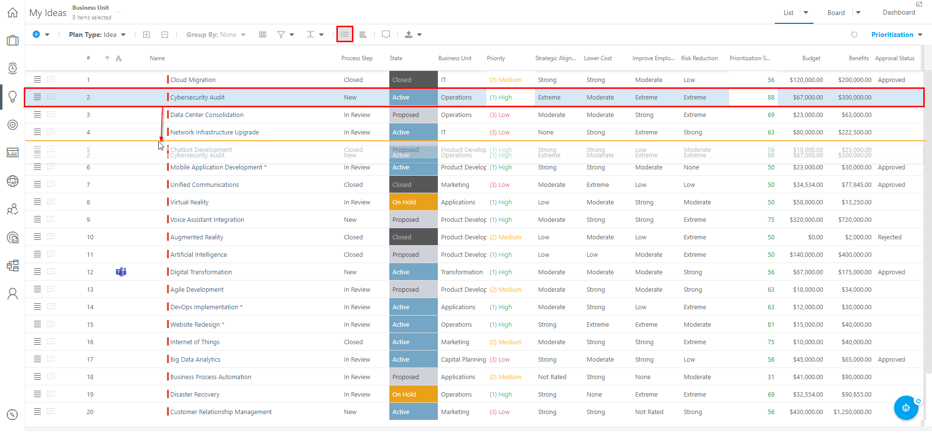 Intake - My Ideas and Requests – Support