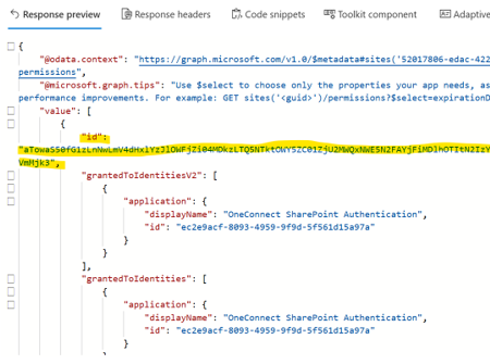 SharePoint Service Principal Permission Id.png