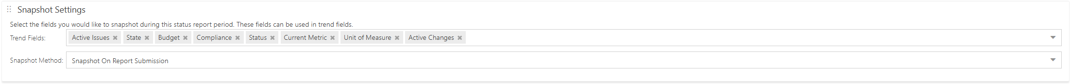 Status Report Snapshot Settings.png