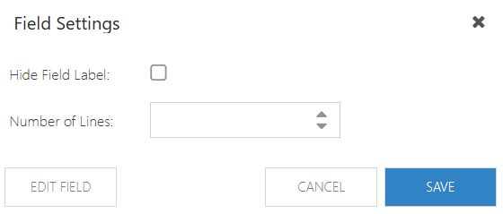 Set Number of Lines for a Text Field